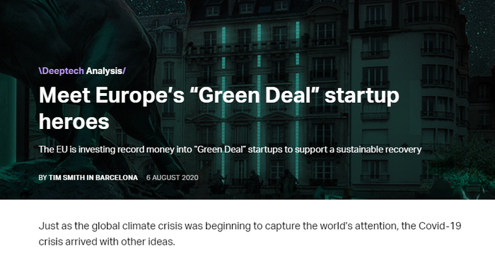Meet Europe’s «Green Deal» startup heroes
